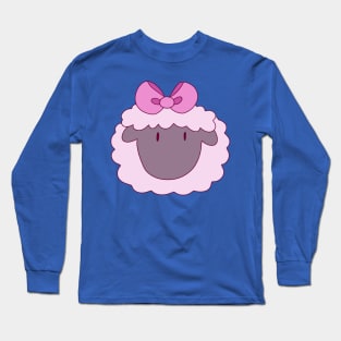 Pretty Bow Sheep Face Long Sleeve T-Shirt